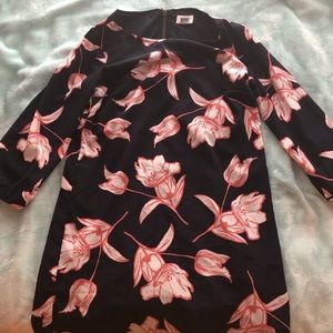 navy blue floral dress